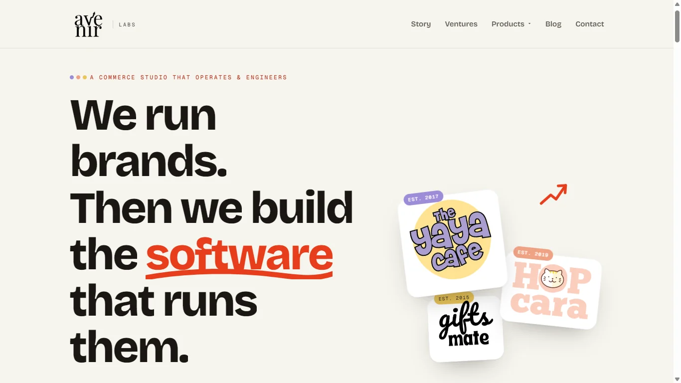 Avenir Labs website preview